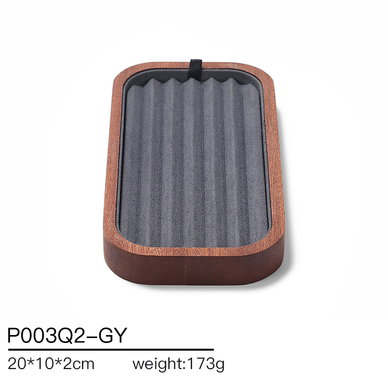 S019 Gray DIGU Handmade Luxury MIcrofiber Necklace Bracelet Jewelry Display Set