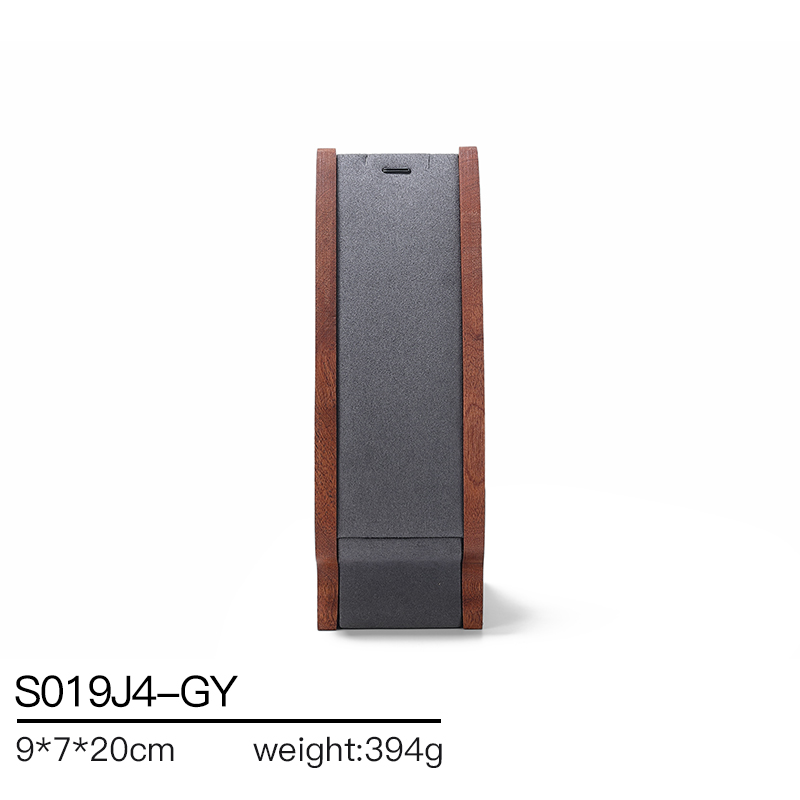 S019 Gray DIGU Handmade Luxury MIcrofiber Necklace Bracelet Jewelry Display Set