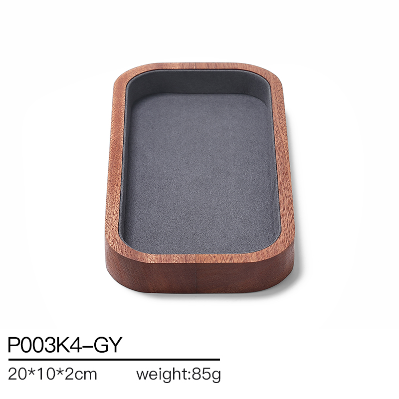 S019 Gray DIGU Handmade Luxury MIcrofiber Necklace Bracelet Jewelry Display Set