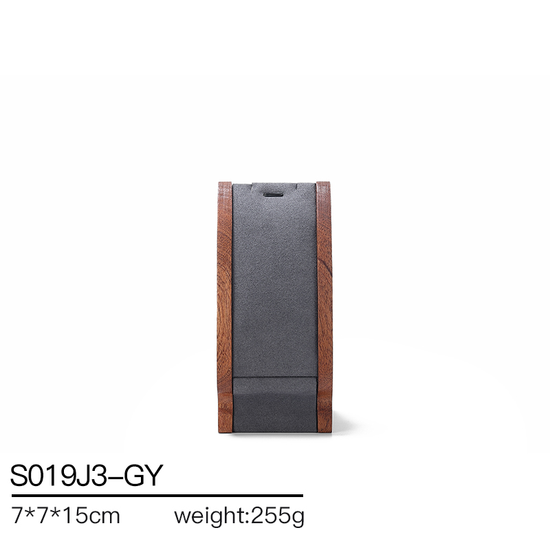 S019 Gray DIGU Handmade Luxury MIcrofiber Necklace Bracelet Jewelry Display Set