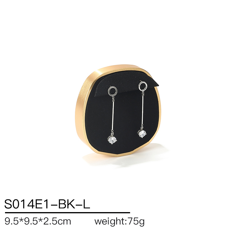 S014 Black DIGU Luxury Microfiber Jewelry Display Props with Metal Base
