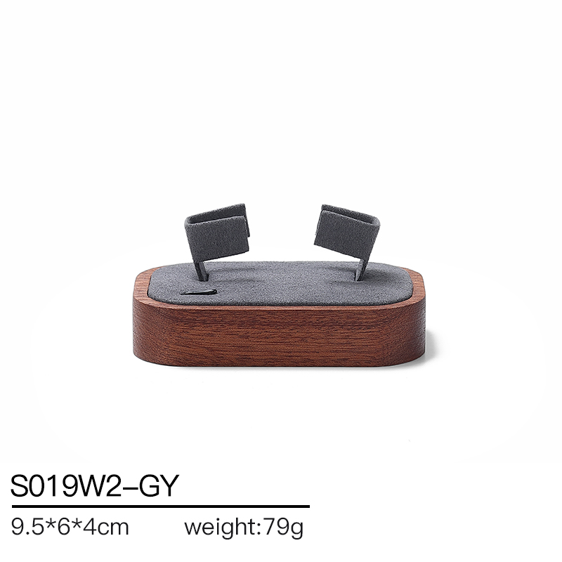 S019 Gray DIGU Handmade Luxury MIcrofiber Necklace Bracelet Jewelry Display Set