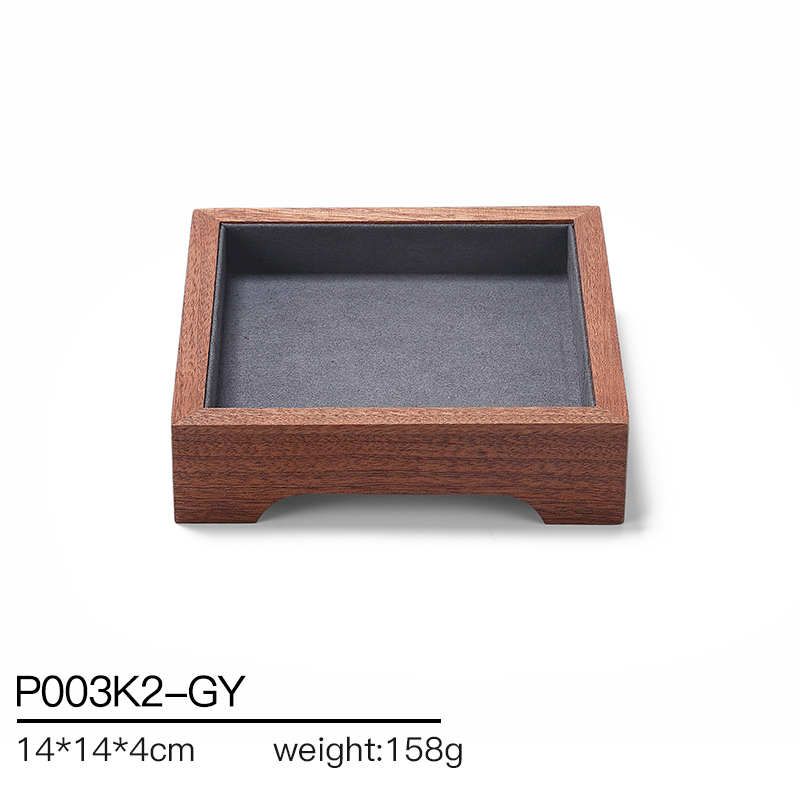 S019 Gray DIGU Handmade Luxury MIcrofiber Necklace Bracelet Jewelry Display Set