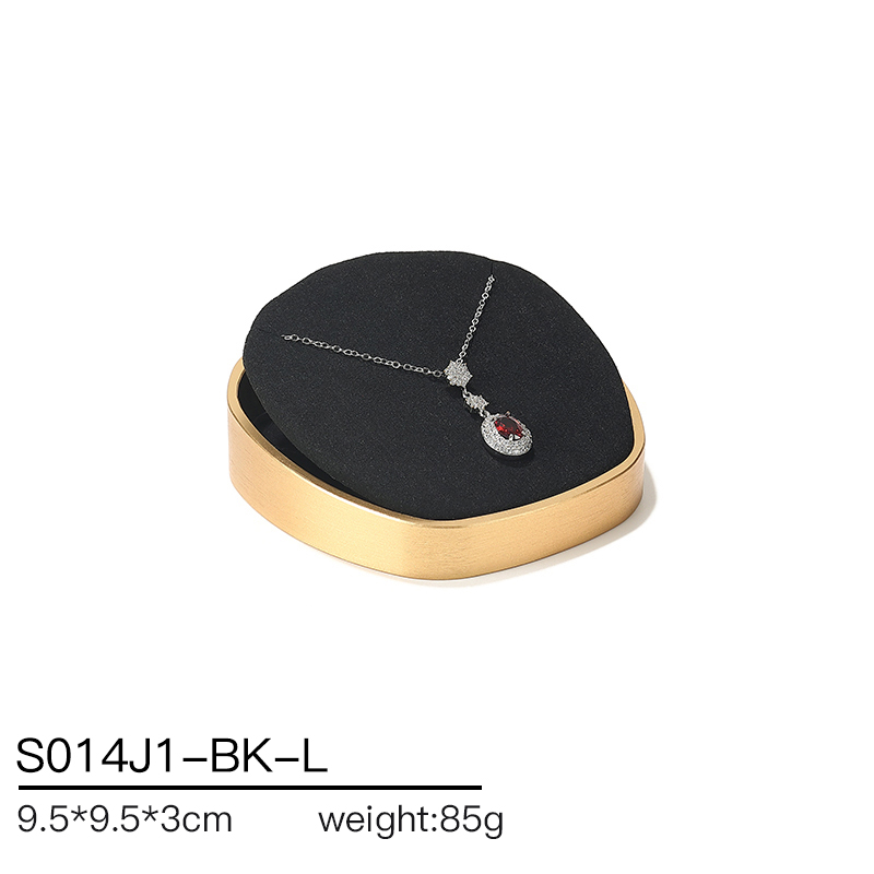 S014 Black DIGU Luxury Microfiber Jewelry Display Props with Metal Base