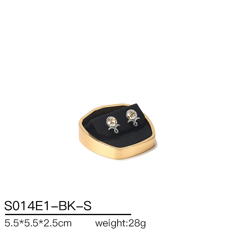 S014 Black DIGU Luxury Microfiber Jewelry Display Props with Metal Base