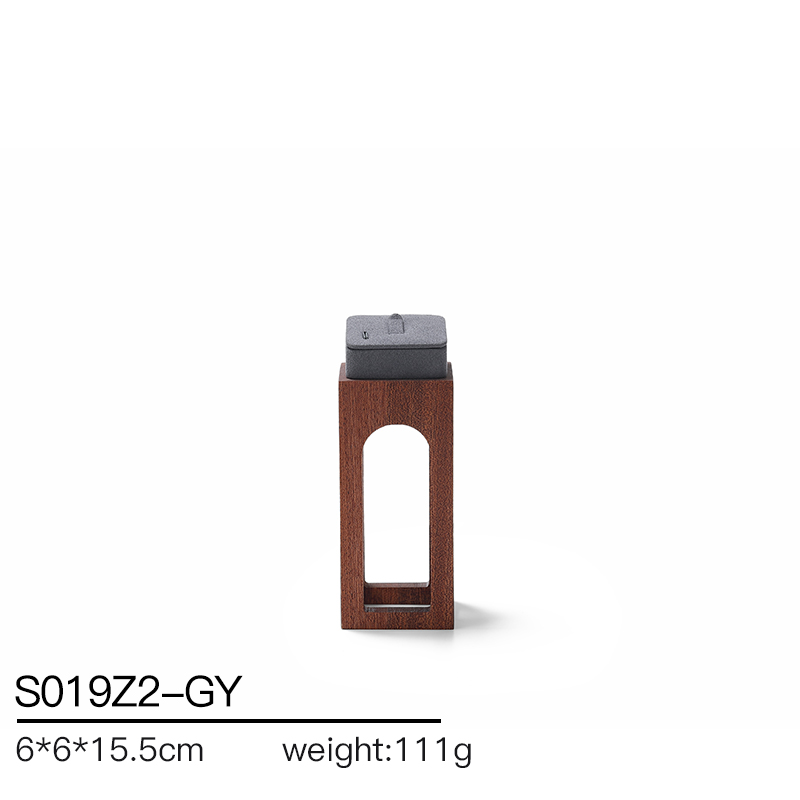 S019 Gray DIGU Handmade Luxury MIcrofiber Necklace Bracelet Jewelry Display Set