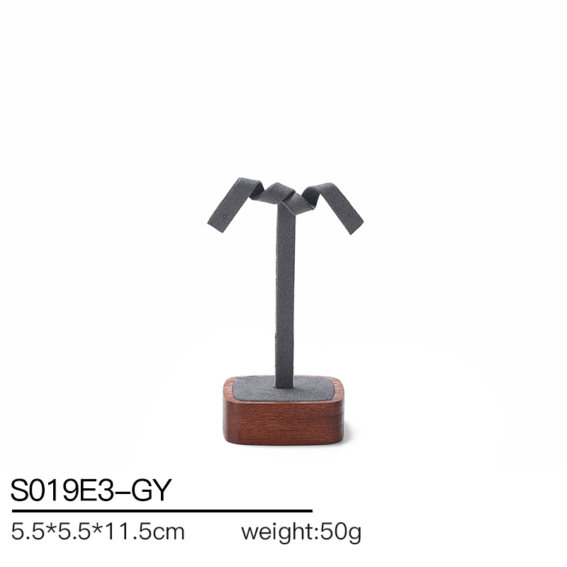 S019 Gray DIGU Handmade Luxury MIcrofiber Necklace Bracelet Jewelry Display Set