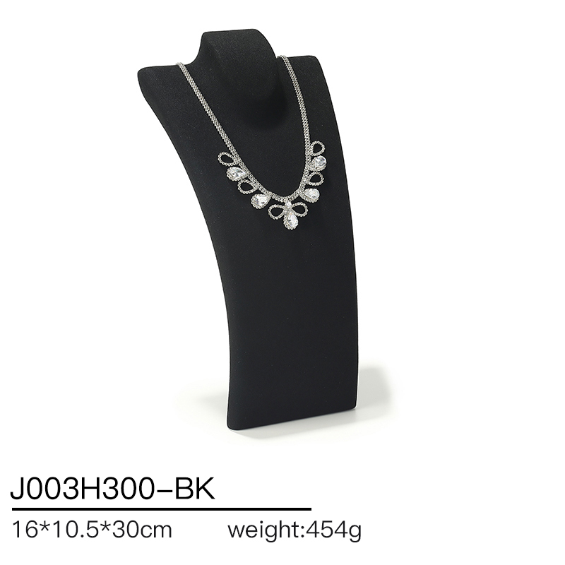 S014 Black DIGU Luxury Microfiber Jewelry Display Props with Metal Base