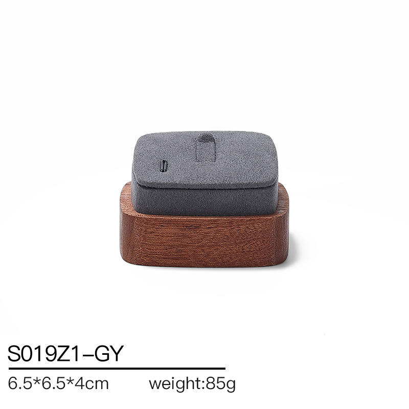 S019 Gray DIGU Handmade Luxury MIcrofiber Necklace Bracelet Jewelry Display Set