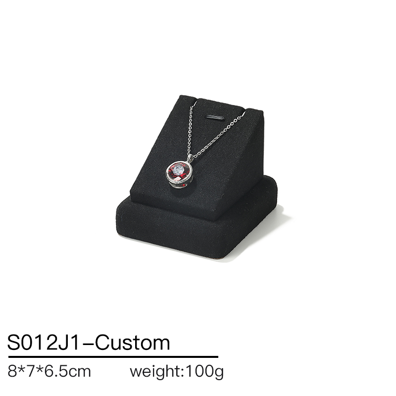 S012 Black DIGU Microfiber Ring Bracelet Necklace Earring Holder Stand Jewelry Display Set