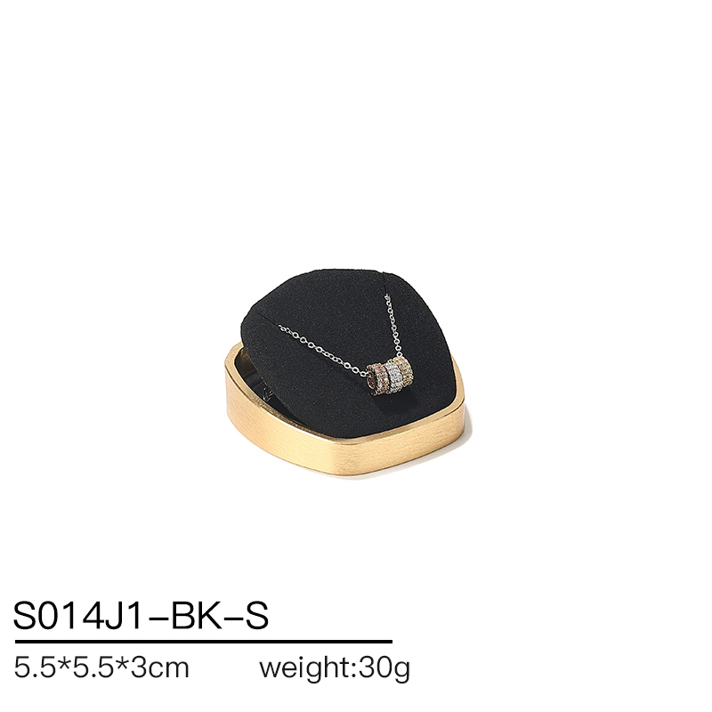 S014 Black DIGU Luxury Microfiber Jewelry Display Props with Metal Base