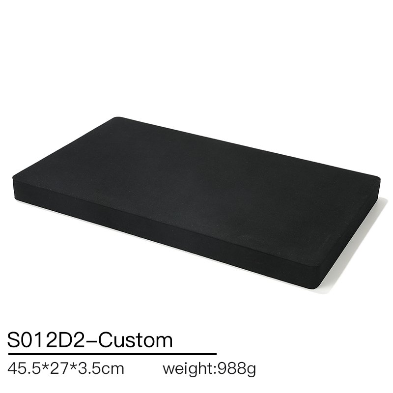 S012 Black DIGU Microfiber Ring Bracelet Necklace Earring Holder Stand Jewelry Display Set