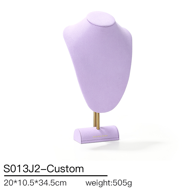 S013 DIGU Luxury Classic Microfiber Jewelry Display Stand Necklace Earrings Stand Ring Tray Display set