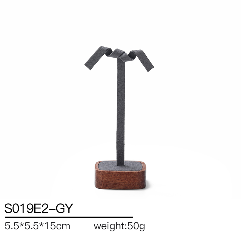 S019 Gray DIGU Handmade Luxury MIcrofiber Necklace Bracelet Jewelry Display Set