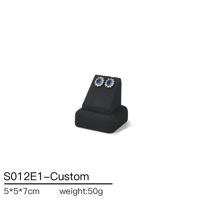 S012 Black DIGU Microfiber Ring Bracelet Necklace Earring Holder Stand Jewelry Display Set