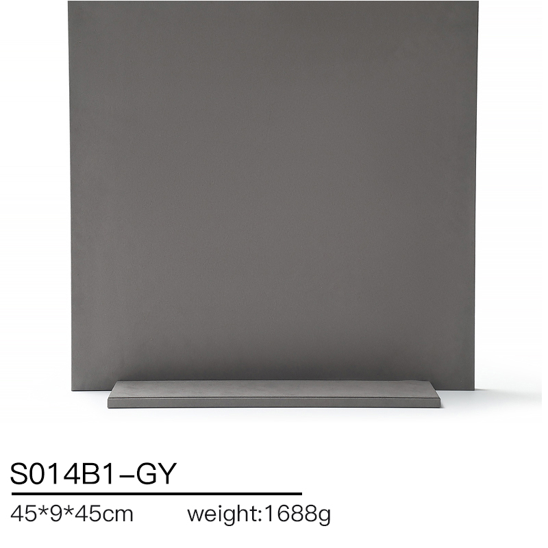 S014 Gray DIGU Luxury Microfiber Jewelry Stand with Metal Base Elegant Display Props