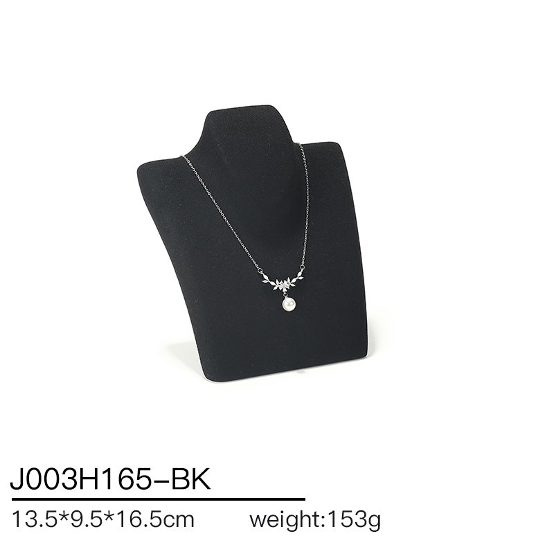 S014 Black DIGU Luxury Microfiber Jewelry Display Props with Metal Base