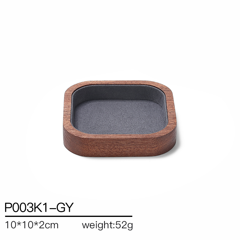 S019 Gray DIGU Handmade Luxury MIcrofiber Necklace Bracelet Jewelry Display Set