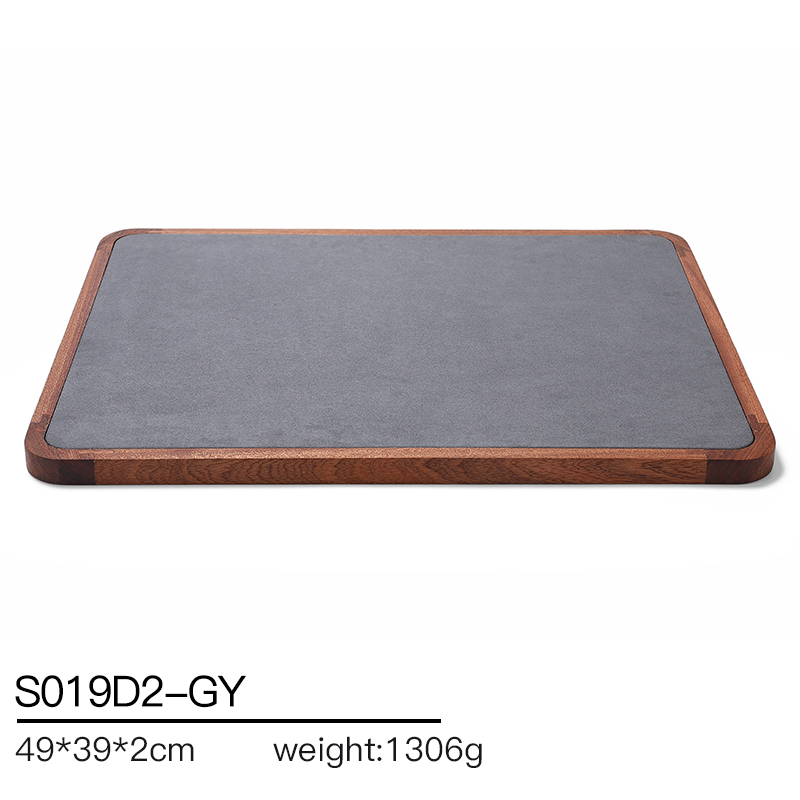 S019 Gray DIGU Handmade Luxury MIcrofiber Necklace Bracelet Jewelry Display Set