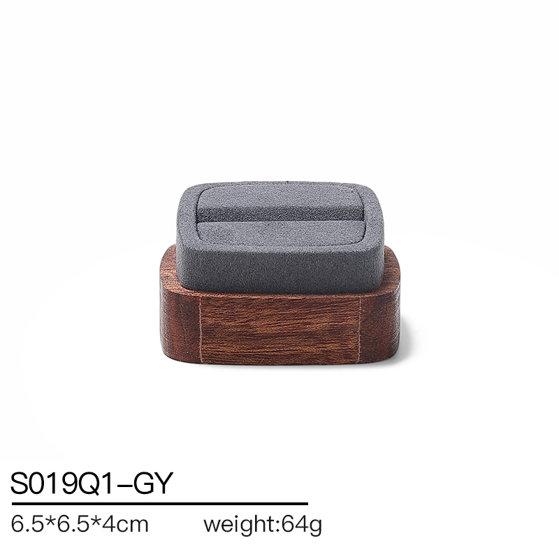 S019 Gray DIGU Handmade Luxury MIcrofiber Necklace Bracelet Jewelry Display Set