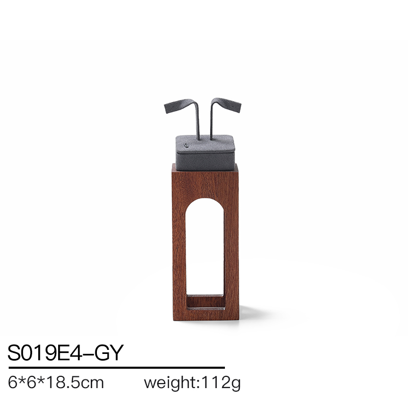 S019 Gray DIGU Handmade Luxury MIcrofiber Necklace Bracelet Jewelry Display Set