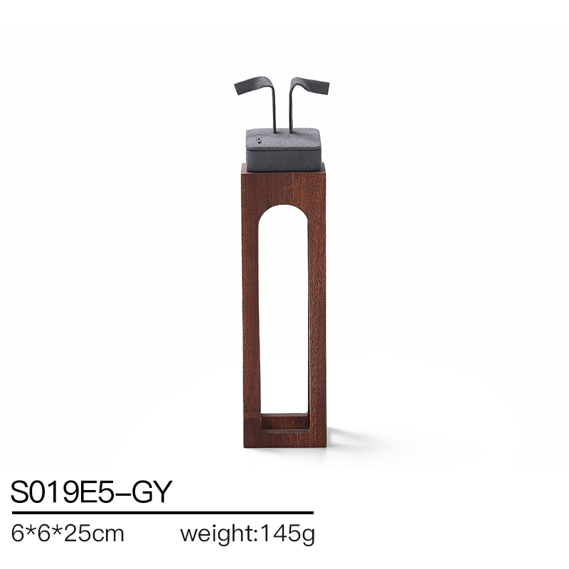 S019 Gray DIGU Handmade Luxury MIcrofiber Necklace Bracelet Jewelry Display Set