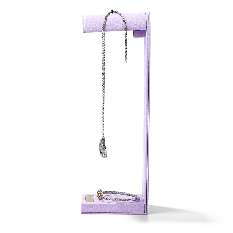 S013 DIGU Luxury Classic Microfiber Jewelry Display Stand Necklace Earrings Stand Ring Tray Display set