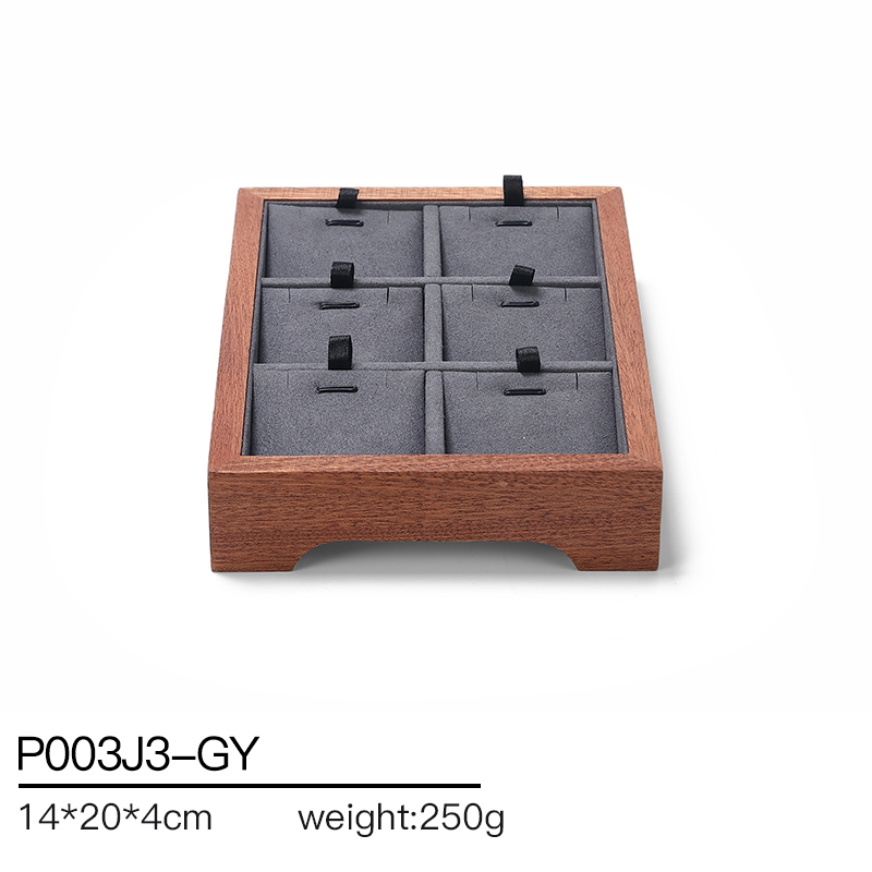 S019 Gray DIGU Handmade Luxury MIcrofiber Necklace Bracelet Jewelry Display Set