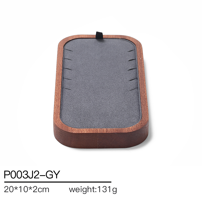 S019 Gray DIGU Handmade Luxury MIcrofiber Necklace Bracelet Jewelry Display Set