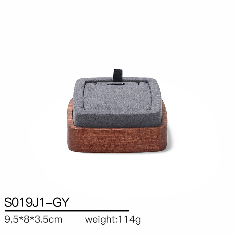 S019 Gray DIGU Handmade Luxury MIcrofiber Necklace Bracelet Jewelry Display Set