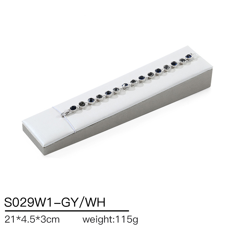 S029 DIGU PU Leather Ring Bracelet Chain Jewelry Display Stand Set