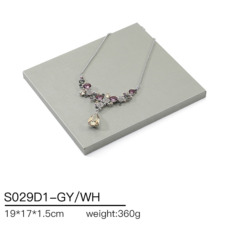 S029 DIGU PU Leather Ring Bracelet Chain Jewelry Display Stand Set