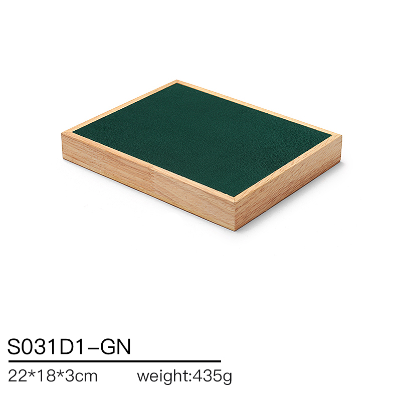 S031 DIGU Jewelry display props made of suede and rubber wood