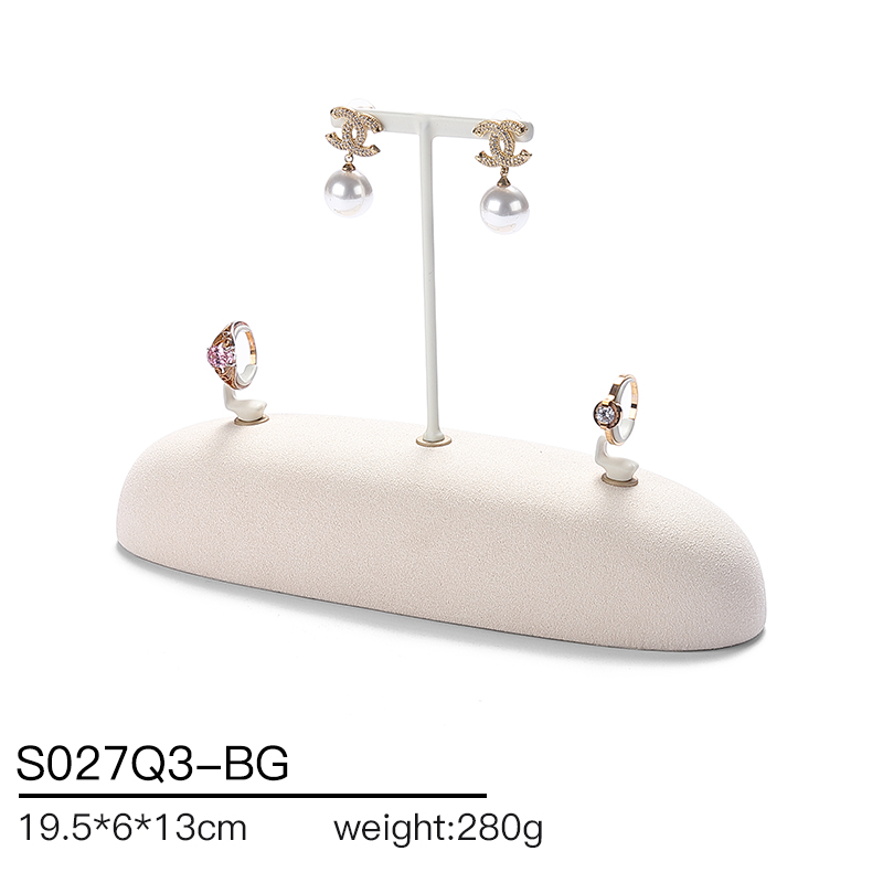 S027 Beige DIGU Luxury Microfiber Jewelry Display Set