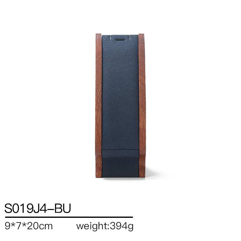 S019 Blue DIGU Handmade Customization Solid Wood Microfiber Jewelry Display Set