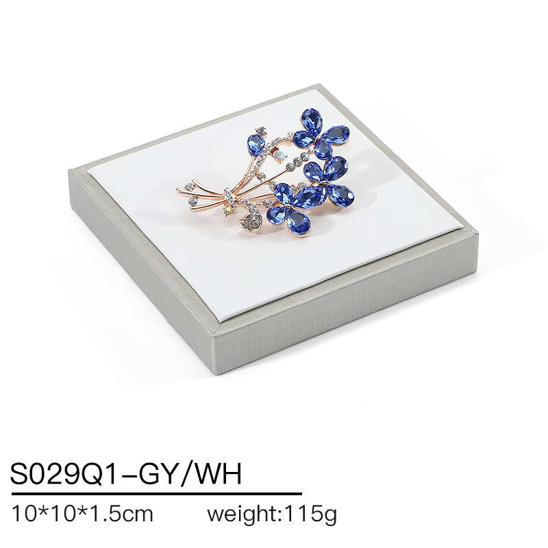 S029 DIGU PU Leather Ring Bracelet Chain Jewelry Display Stand Set