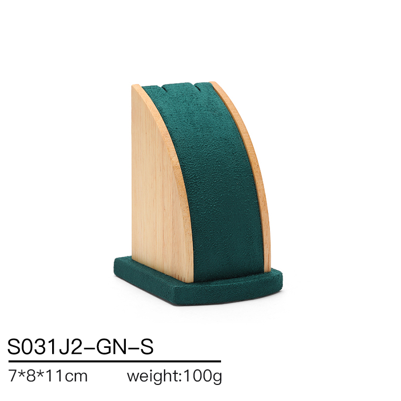 S031 DIGU Jewelry display props made of suede and rubber wood