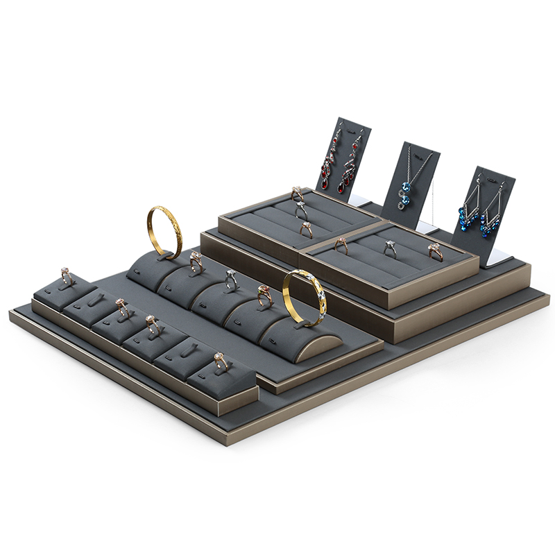 S024 Gray DIGU Luxury Microfiber Jewelry Display Set