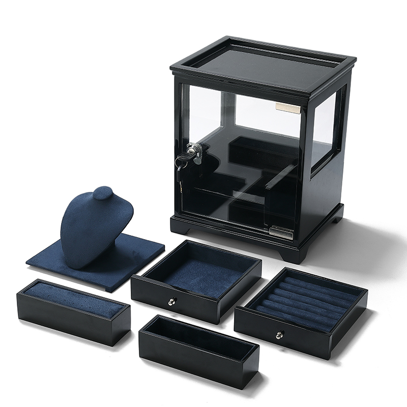 S023 DIGU High Quality Solid Wood and Velvet Jewelry Storage Box for Ring Necklace Bracelet