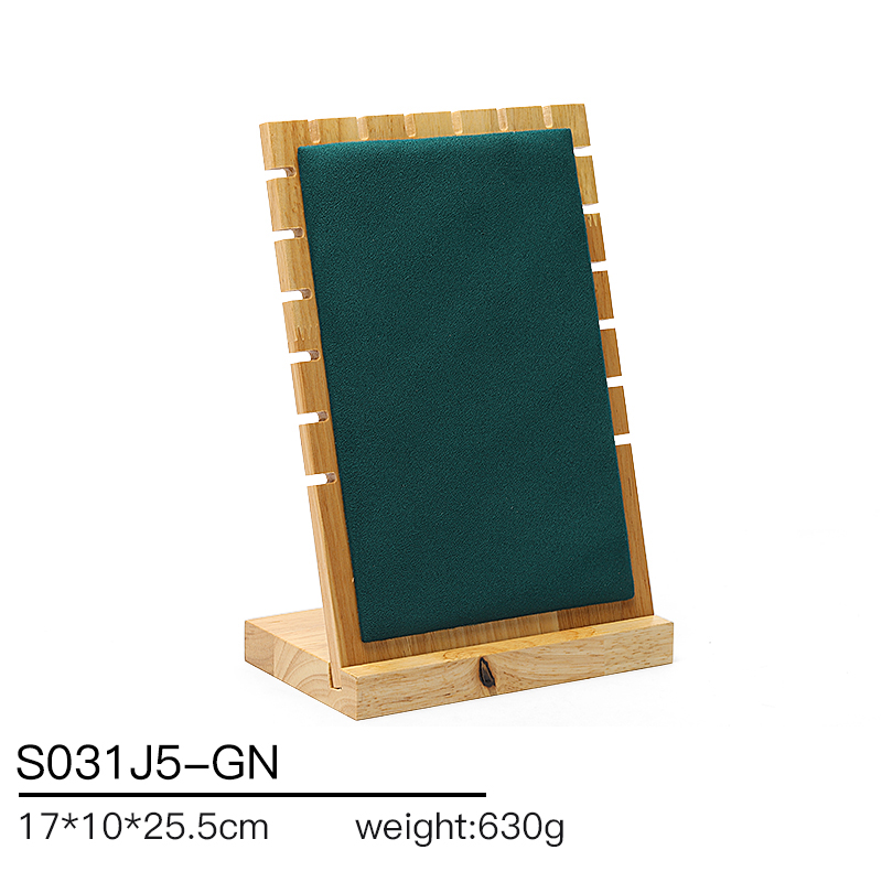 S031 DIGU Jewelry display props made of suede and rubber wood