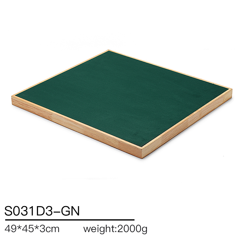 S031 DIGU Jewelry display props made of suede and rubber wood