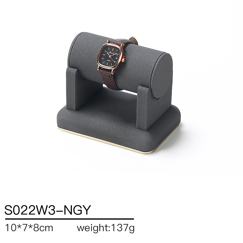 S022 Dark grey DIGU PU Leather Plastic with Metal Luxury Jewelry Display Set for Rings Earrings Necklace