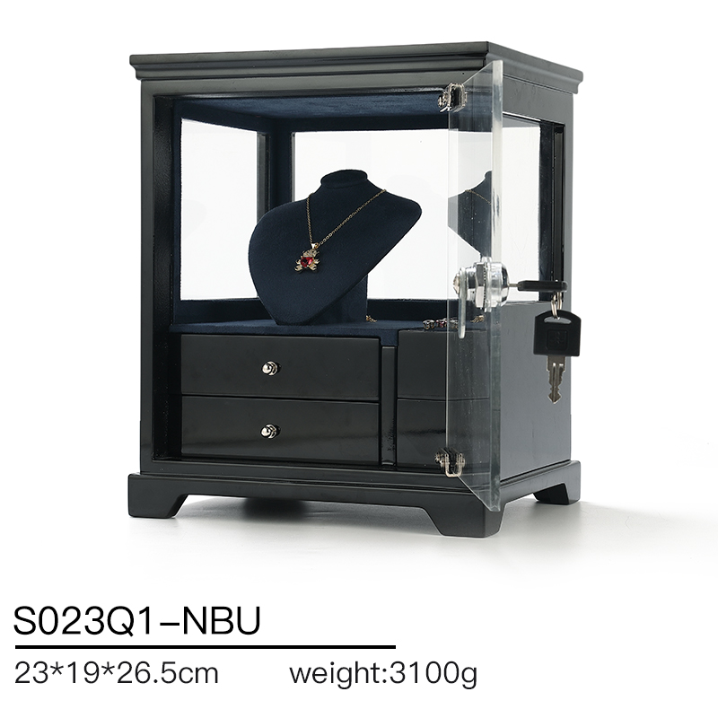 S023 DIGU High Quality Solid Wood and Velvet Jewelry Storage Box for Ring Necklace Bracelet