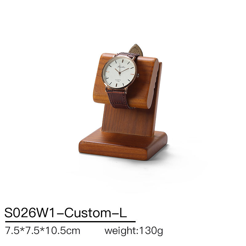 DIGU New Style Luxury Wood with Microfiber Ring Watch Display Stand