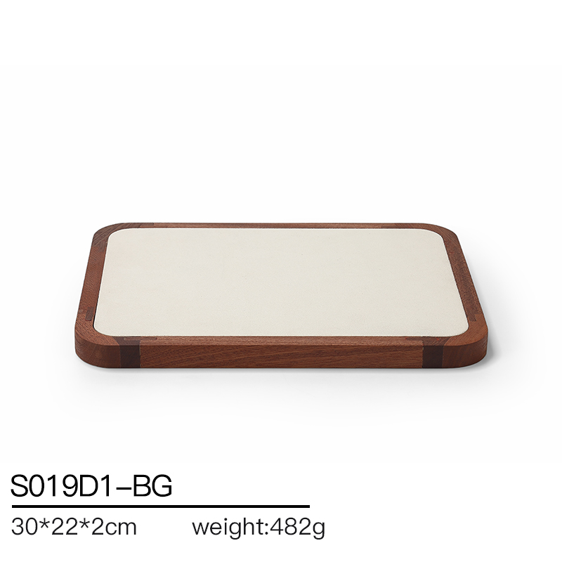 S019 Beige DIGU Handmade Microfiber Jewelry Display Set For Necklace Earring Bracelet Ring