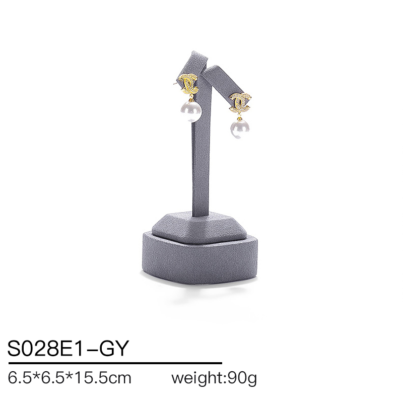 S028 Gray DIGU Custom Microfiber Jewelry Display Set for Ring Bracelet Necklace