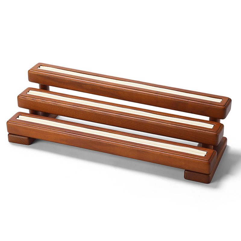 DIGU New Style Luxury Wood with Microfiber Ring Watch Display Stand