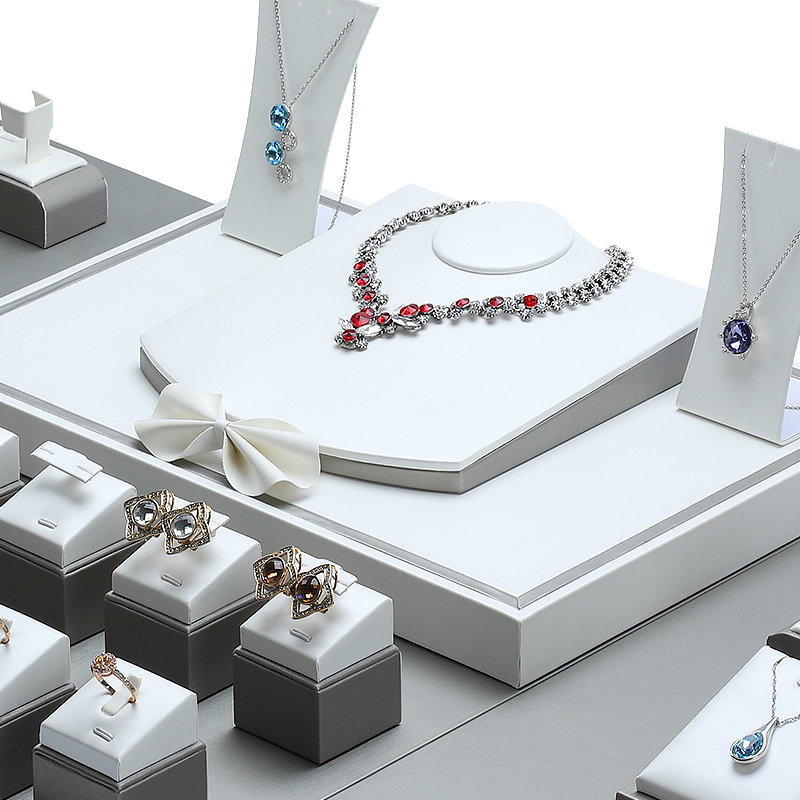 S030 DIGU Handmade Custom PU Leather Jewelry Display Set for Ring Bracelet Necklace Earring