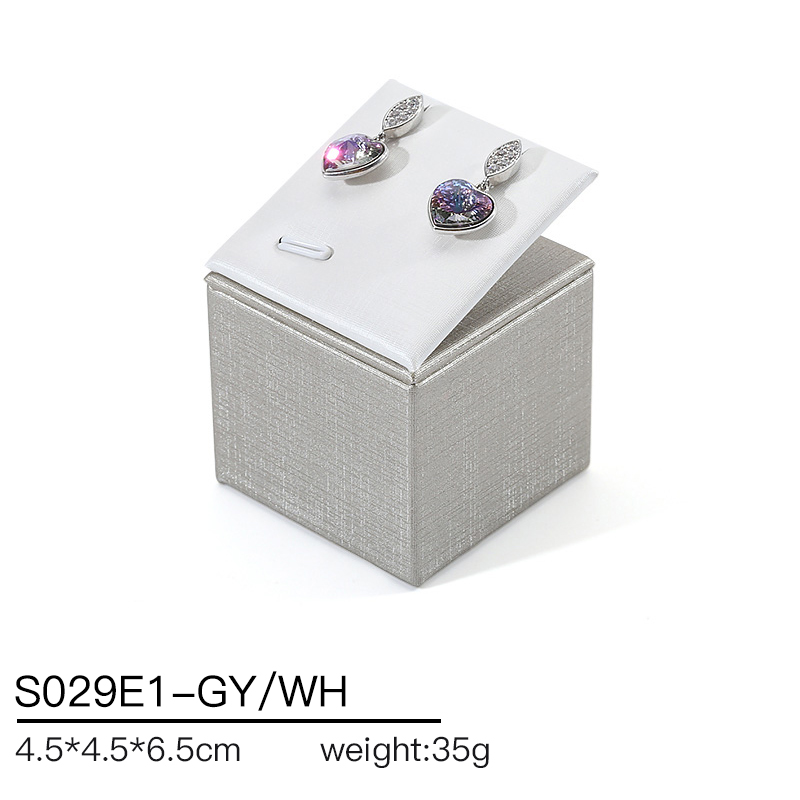 S029 DIGU PU Leather Ring Bracelet Chain Jewelry Display Stand Set