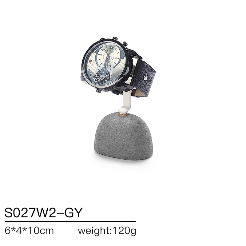 S027 Gray DIGU Handmade Microfiber Ring Bracelet Necklace Earring Holder Stand Jewelry Display Set